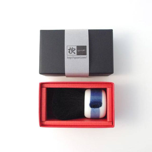 オリジナル商品 染付刷毛目 化粧筆 7.6cm