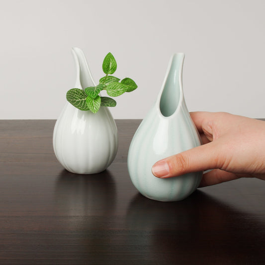 波佐見焼 白 彫 一輪挿し 15cm