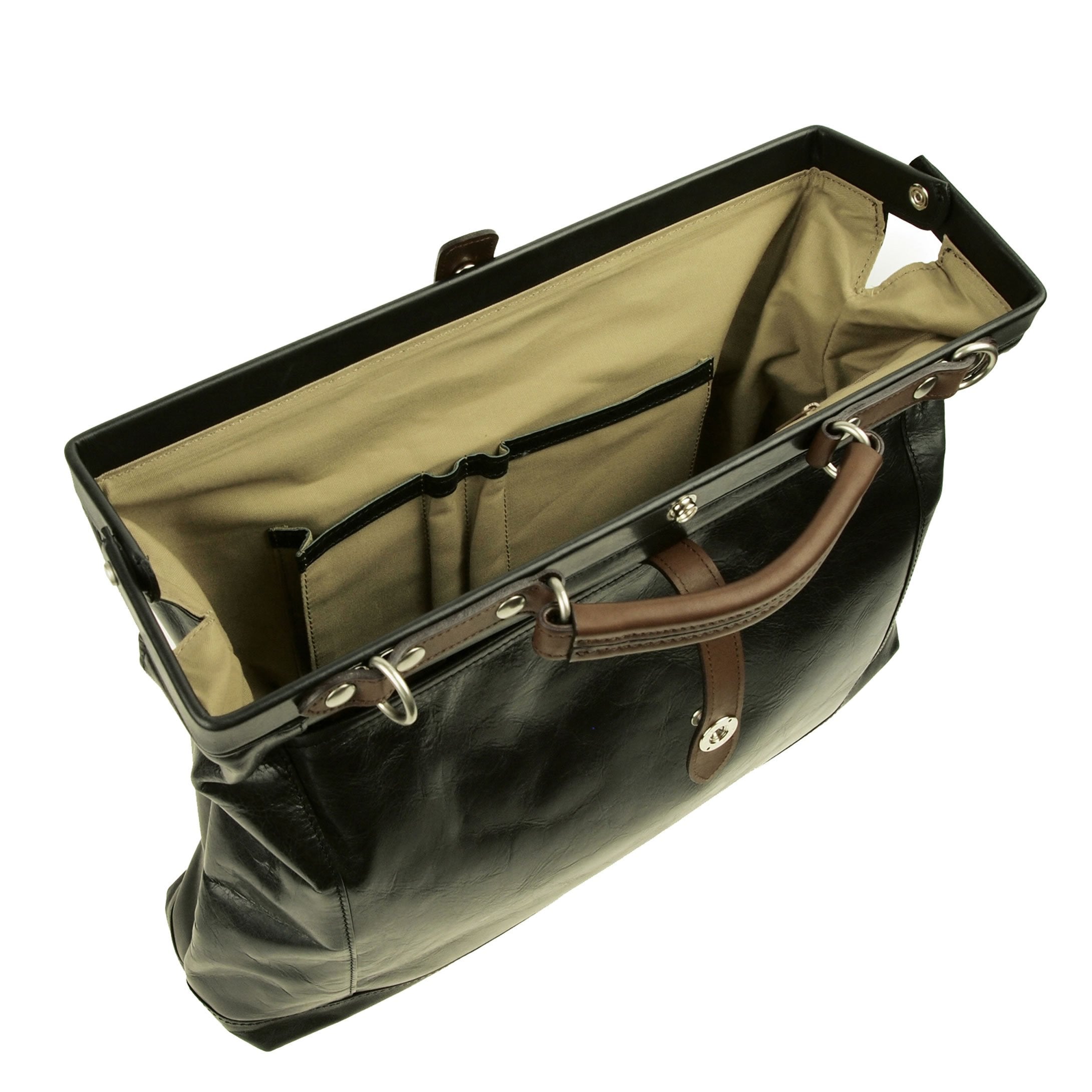 日本製／豊岡製／国産／牛革／A４ゆったり／レザー／口枠／ダレスバッグ／ドクターバッグ／全５色／505047／CROSSROAD【在庫限り】