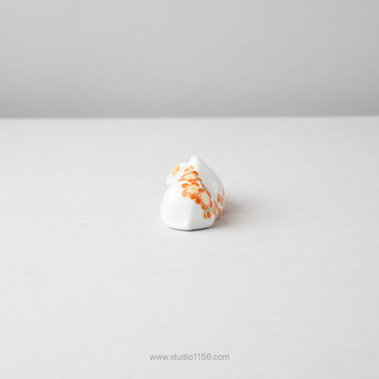 有田焼 干支置物 丑 7.5cm [オリジナル木台付]