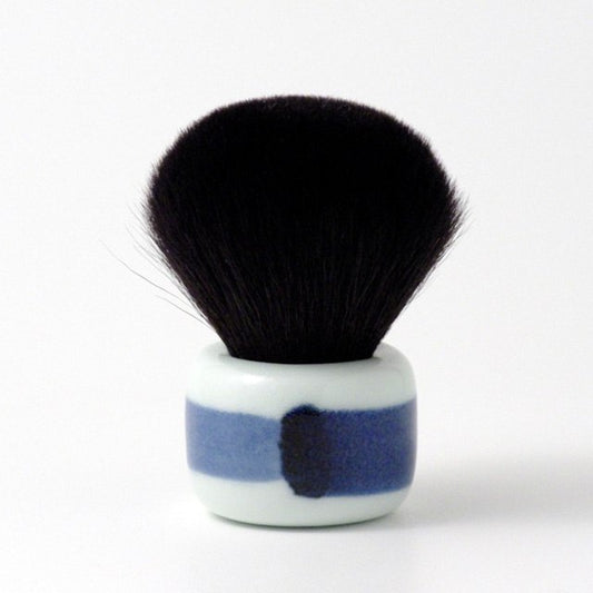 オリジナル商品 染付刷毛目 化粧筆 7.6cm