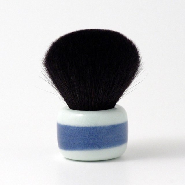 オリジナル商品 染付刷毛目 化粧筆 7.6cm