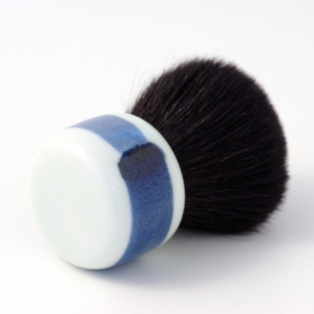 オリジナル商品 染付刷毛目 化粧筆 7.6cm