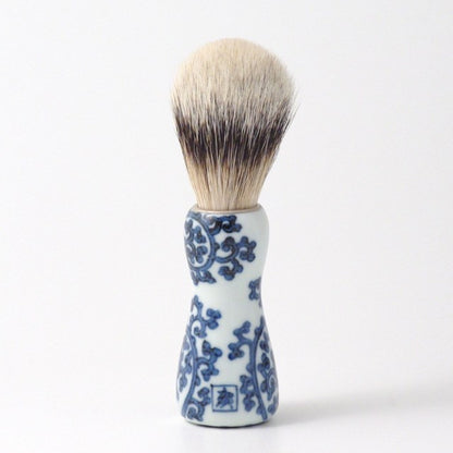 オリジナル商品 染付間取唐草 シェービング筆 13.4cm