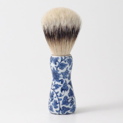 オリジナル商品 染付花唐草 シェービング筆 13.4cm