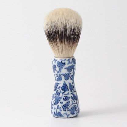 オリジナル商品 染付花唐草 シェービング筆 13.4cm