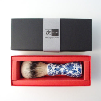 オリジナル商品 染付花唐草 シェービング筆 13.4cm