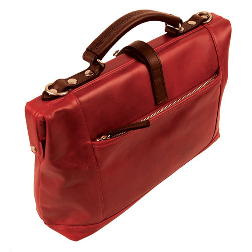 【訳アリ品】豊岡製／日本製／国産／牛革／レザー／レッド／赤色／小型／ダレスバッグＳ／ドクターバッグ／ショルダーバッグ／505046【期間限定】