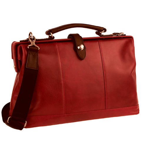 【訳アリ品】豊岡製／日本製／国産／牛革／レザー／レッド／赤色／小型／ダレスバッグＳ／ドクターバッグ／ショルダーバッグ／505046【期間限定】